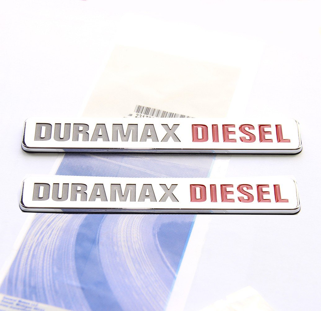 YoaooÃ?® 2x OEM Duramax Diesel Allison Truck Emblem Badges SILVERADO 2500 3500 HD GMC SIERRA Chrome by Yoaoo-GM