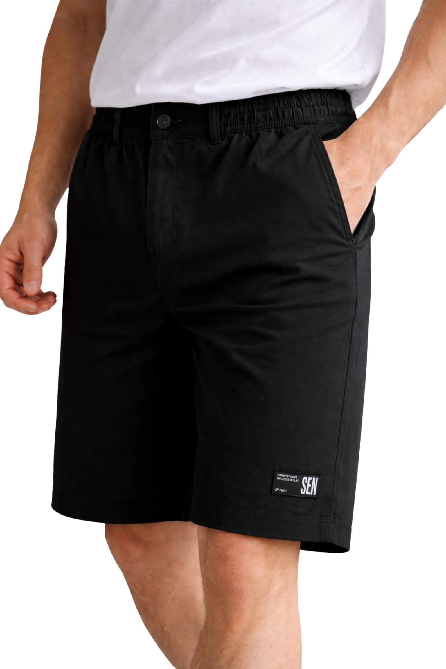 seewell.in Men’s Cotton Cargo Pure Cotton Shorts Casual Summer Shorts for Men Regular Fit Multi (4) Pocket Shorts Men Elastic Waist Drawstring Outdoor Travel Streetwear Mens Half Pants-picture-12