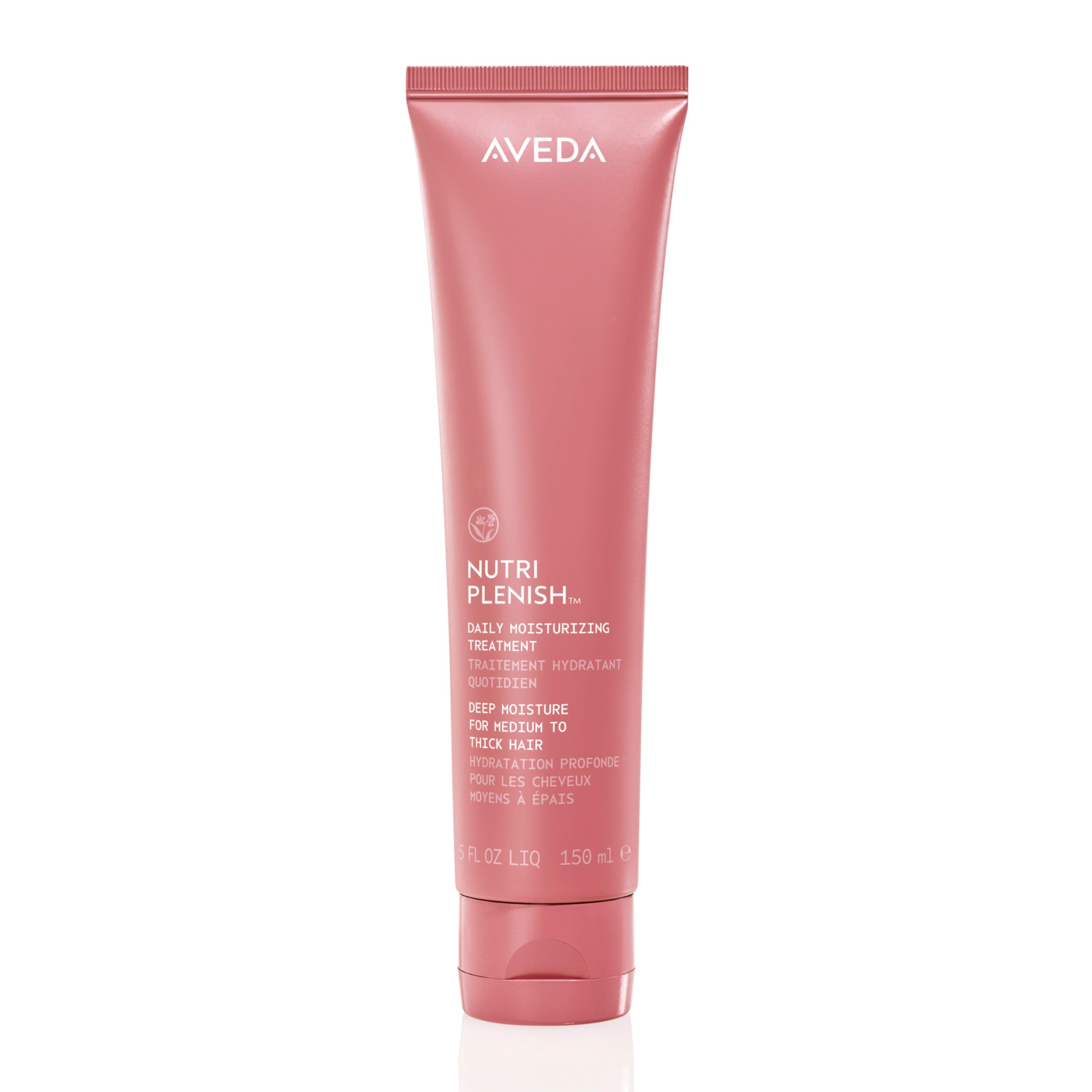 Aveda Nutriplenish Daily Moisturizing Treatment | Leave-In Treatment for Medium to Thick Dry Hair | Heat Protection | Organic Pomegranate Oil, Coconut Oil, Mango Butter | 99% Naturally Derived* 5 Fl Oz - Full Size