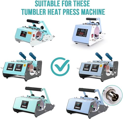 Miniatura 7 de PYD Life Accesorio de prensa de calor para vaso recto, mini vasos delgados de 3 onzas de acero inoxidable para sublimación