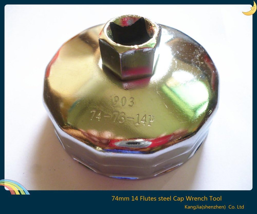 Hot ! 1pcs 74mm 14 flutes steel cap oil filter cartridge cap wrench