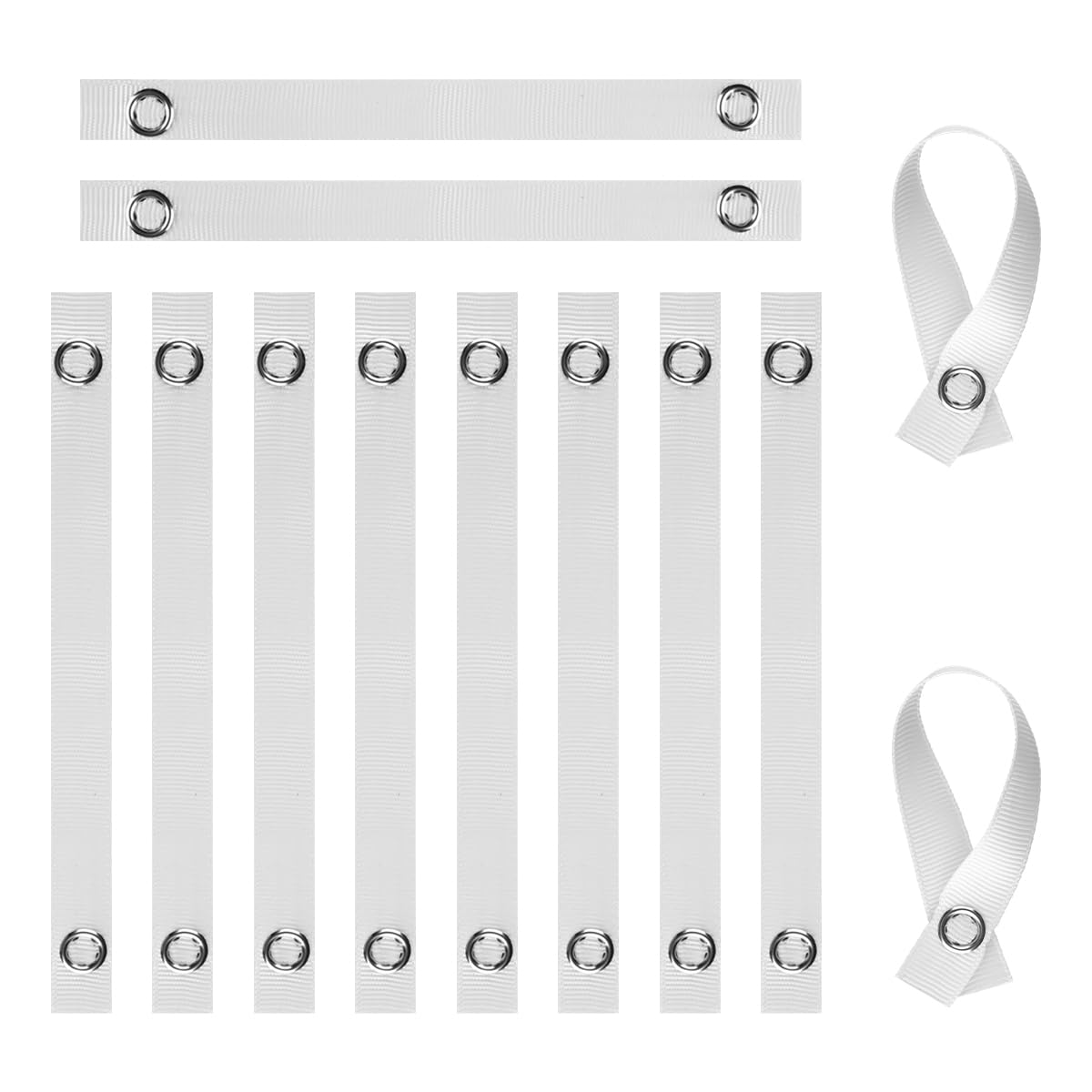 Lotsdonxia White 12 Pcs Towel Clips Hanger Set - No-Sew Tea Towel Hanging Clips With Secure Pin Button Closure, Space-Saving Kitchen And Bathroom Textile Organiser (White)