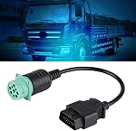 Ejoyous 9 Pin to 16 Pin OBD2 Truck Diagnostic Scanner Cable Adapter（Male） for Engine with Flexibility and Durability