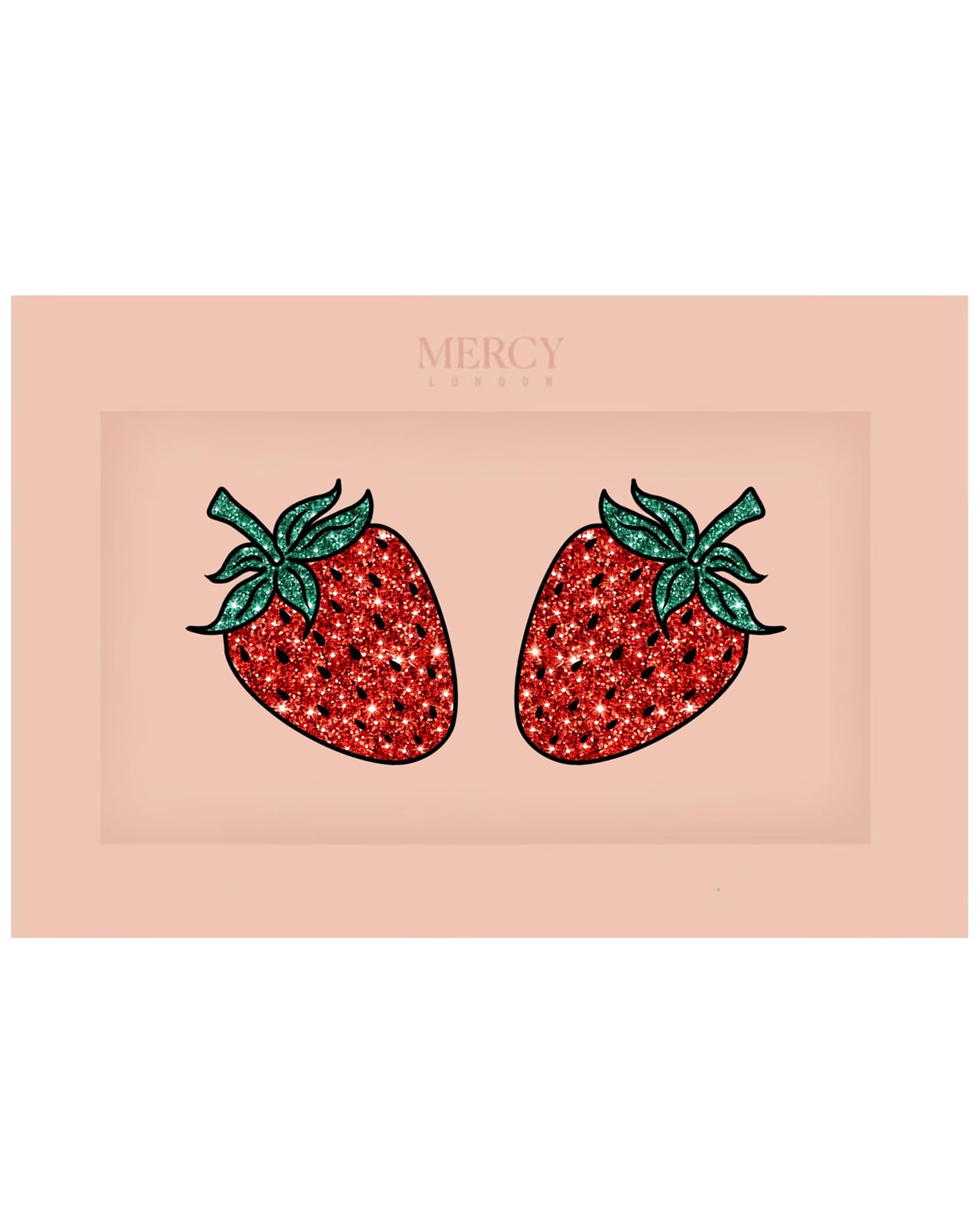 MERCY LONDON Strawberry Pasties Nipple Covers Stickers for Women, Strawberry, One Size