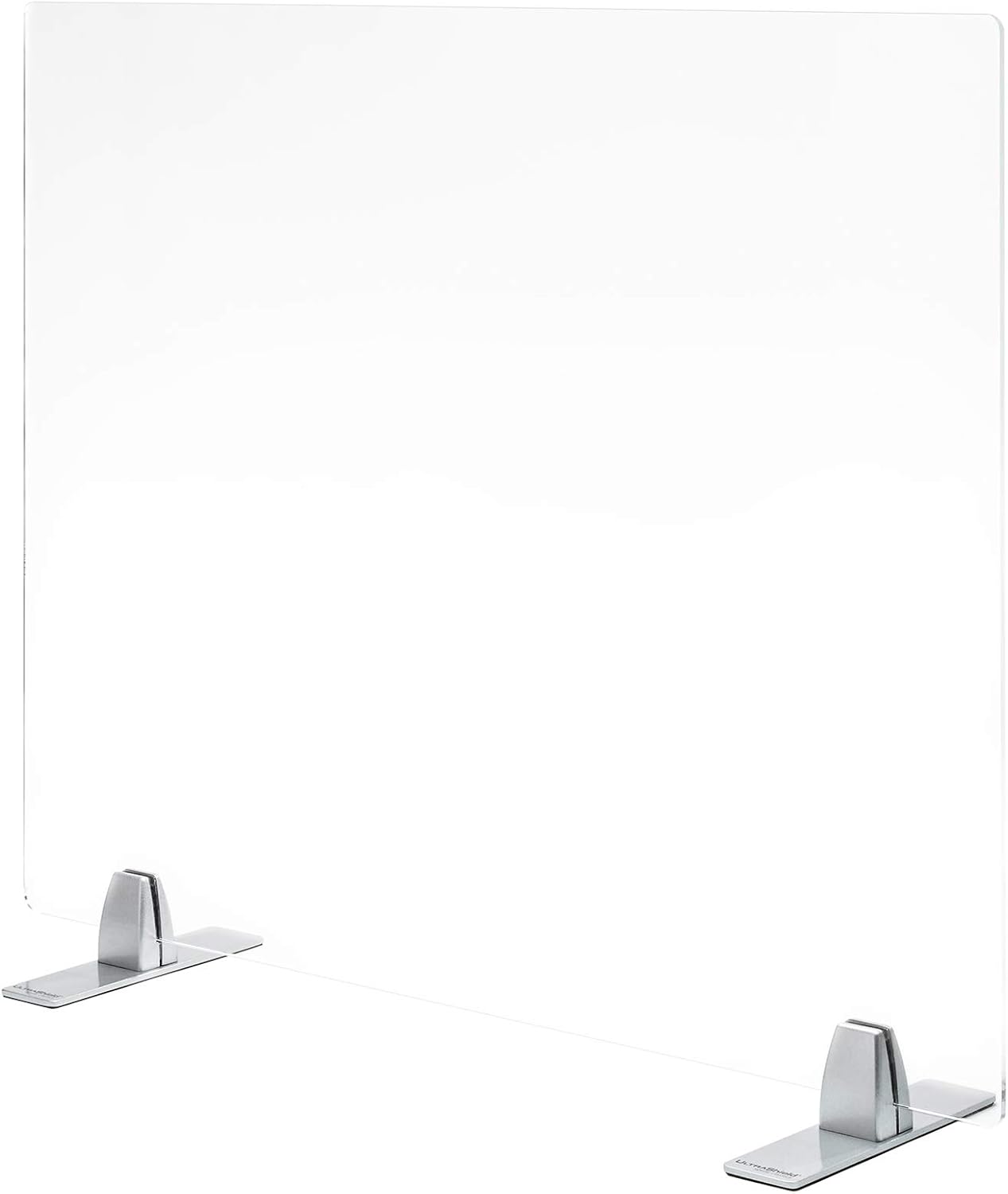 Seville Classics UltraShield Premium Commercial Sneeze Guard Shield for Desk, Coughing Sneezing Barrier for School, Office, Reception, Airport, Salon, Cashier, 30" Clear Acrylic