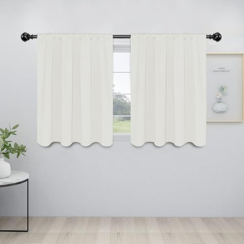 Miniatura 74 de Easy-Going Cortinas opacas con bolsillo para barra para dormitorio, cortinas de ventana para oscurecer la habitación para sala de estar, cortinas de
