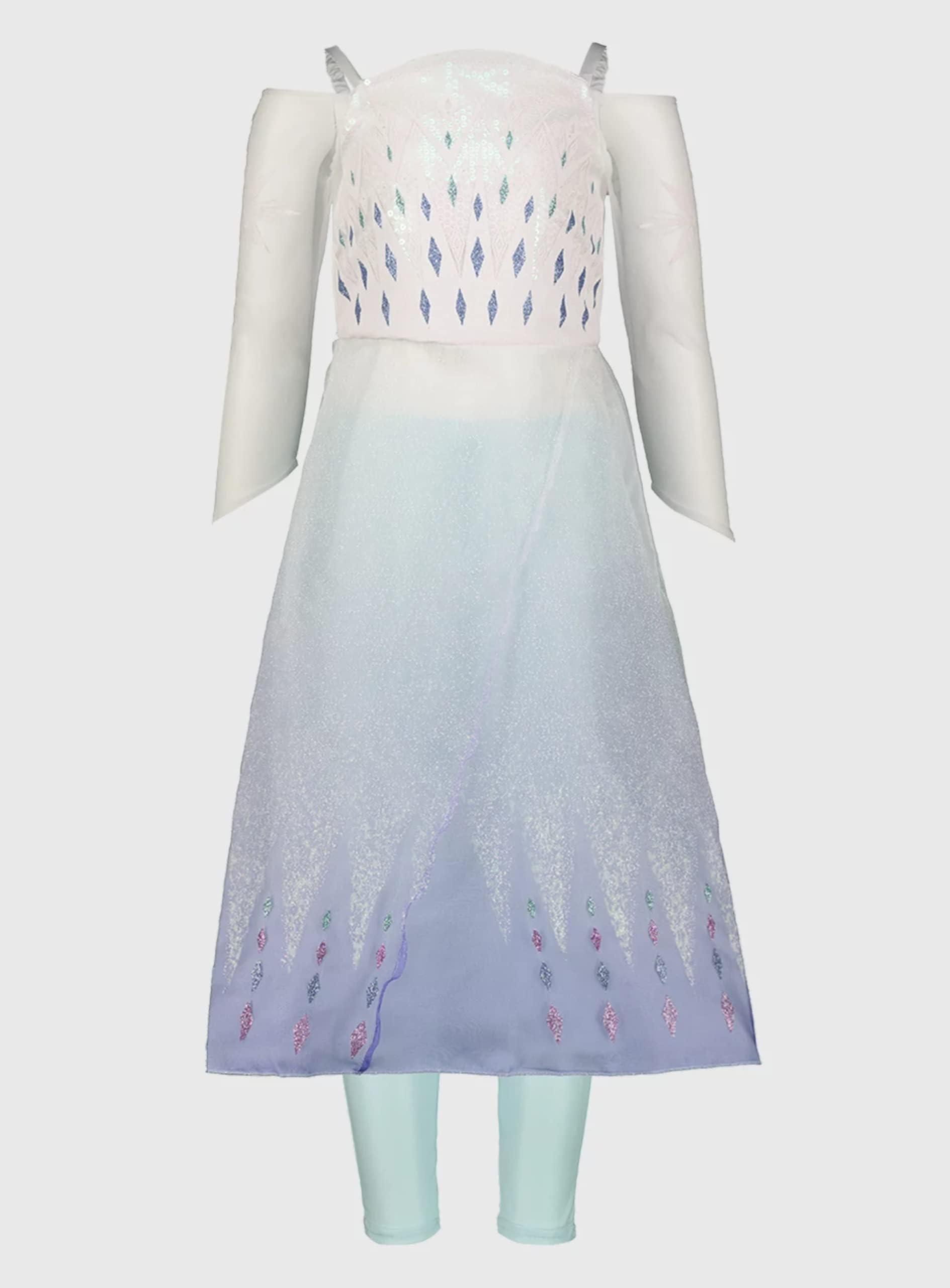 TU Officially licensed Frozen 2 Elsa Ombré Dress & Leggings Costume [3-4], White