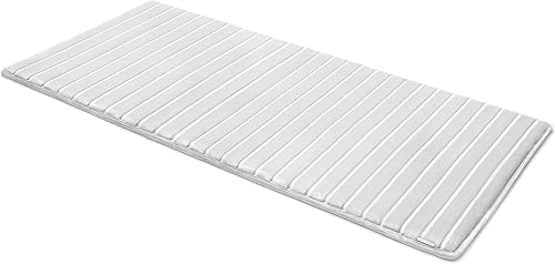 Miniatura 9 de MICRODRY Tapete de baño de espuma viscoelástica extra grueso, moderno, con infusión de carbón y base antideslizante GripTex, absorbente, de fácil