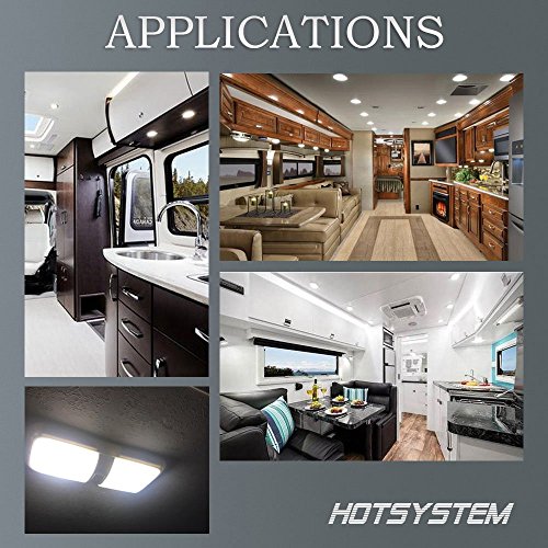HOTSYSTEM 1156 1141 LED Light Bulbs DC12V 7506 P21W BA15S 18-5050SMD for Car RV SUV Camper Trailer Trunk Interior Reversing Backup Tail Turn Signal Corner Parking Side Marker Lights(Pack of 6,White) - Thumbnail 6
