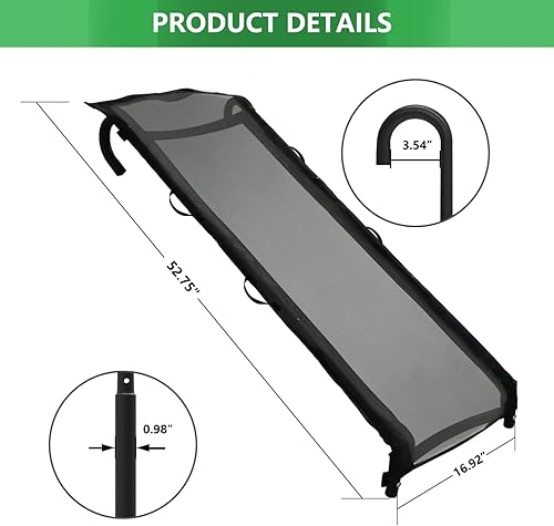 Miniatura 3 de Eurmax USA - Escalera deslizante universal para cama elástica fácil de montar, acero resistente, accesorio para trampolín para niños, para subir y