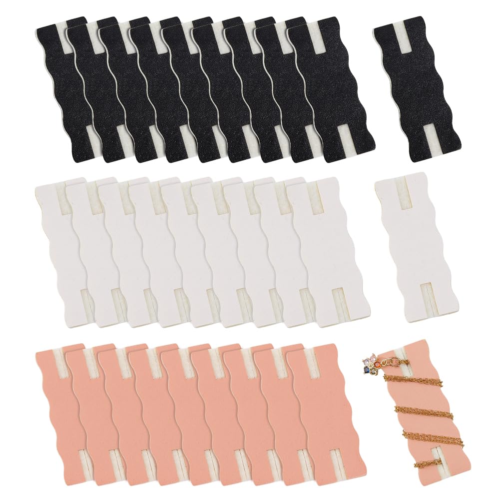 Organiseur de collier anti enchevêtrement 30 cartes en 3 couleurs