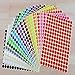 Voarge 20 hojas, 10 colores 10 mm Juego de Pegatinas Redondas Multicolores, Pegatinas Redondas Colores, etiquetas autoadhesivas para codificación de puntos redondos