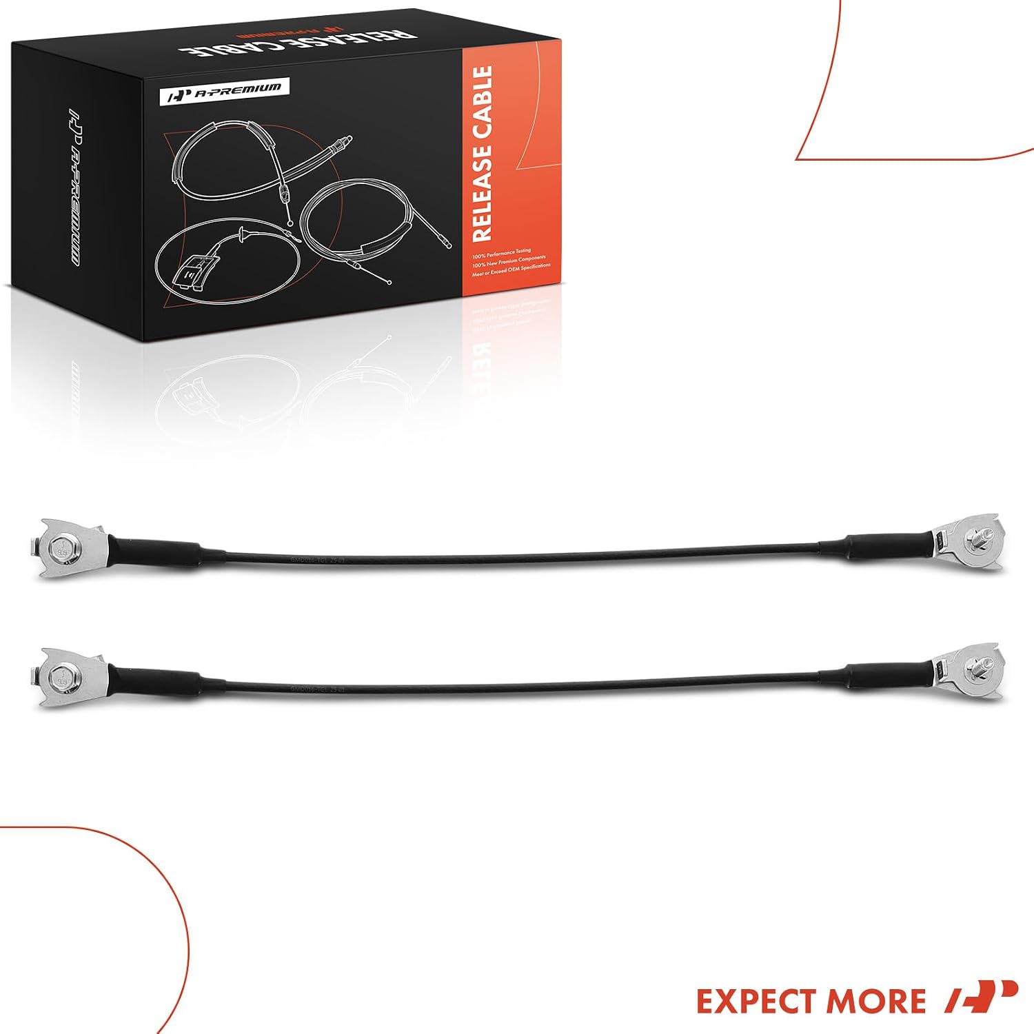 A-Premium Tailgate Support Cable Compatible with Chevrolet Silverado 1500 & GMC Sierra 1500, 2019-2024, 20.98 Inch, Driver and Passenger Side, 2-PC Set, Replace# 23392719, 23392718