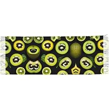 Green kiwi Faux cashmere warm tassel scarf horizontal printed shawl suitable for cold weather to provide warmth