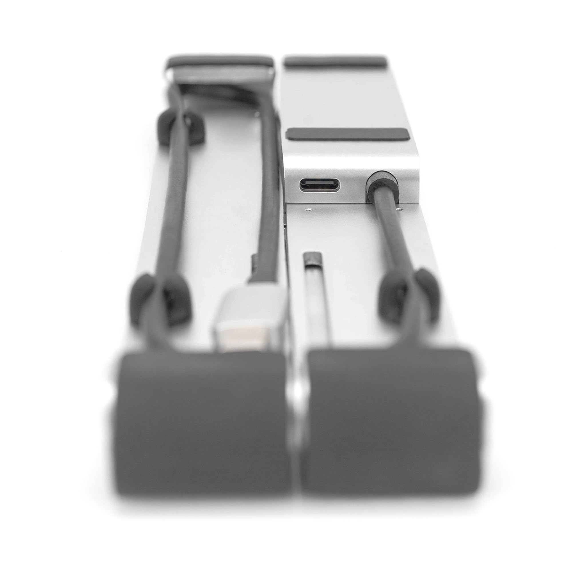 DIGITUS supporto per notebook con hub USB-C integrato - per laptop da 10-17" - angolo di inclinazione regolabile - 4x porte USB-A 3.2 Gen1-1x porta USB-C 3.2 Gen1-5 Gbit/s - Power Delivery 3.0