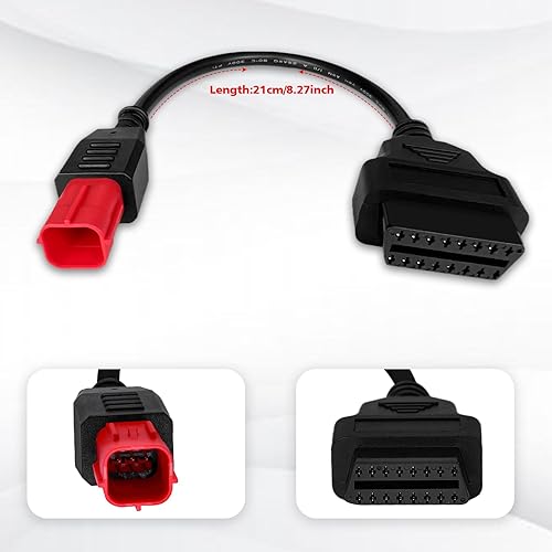 Miniatura 6 de Cable adaptador OBD2 para motocicleta Guzzi Kawasaki Suzuki de 6 pines, cable de diagnóstico OBD, para Yamaha KTM de 6 pines, adaptador conector