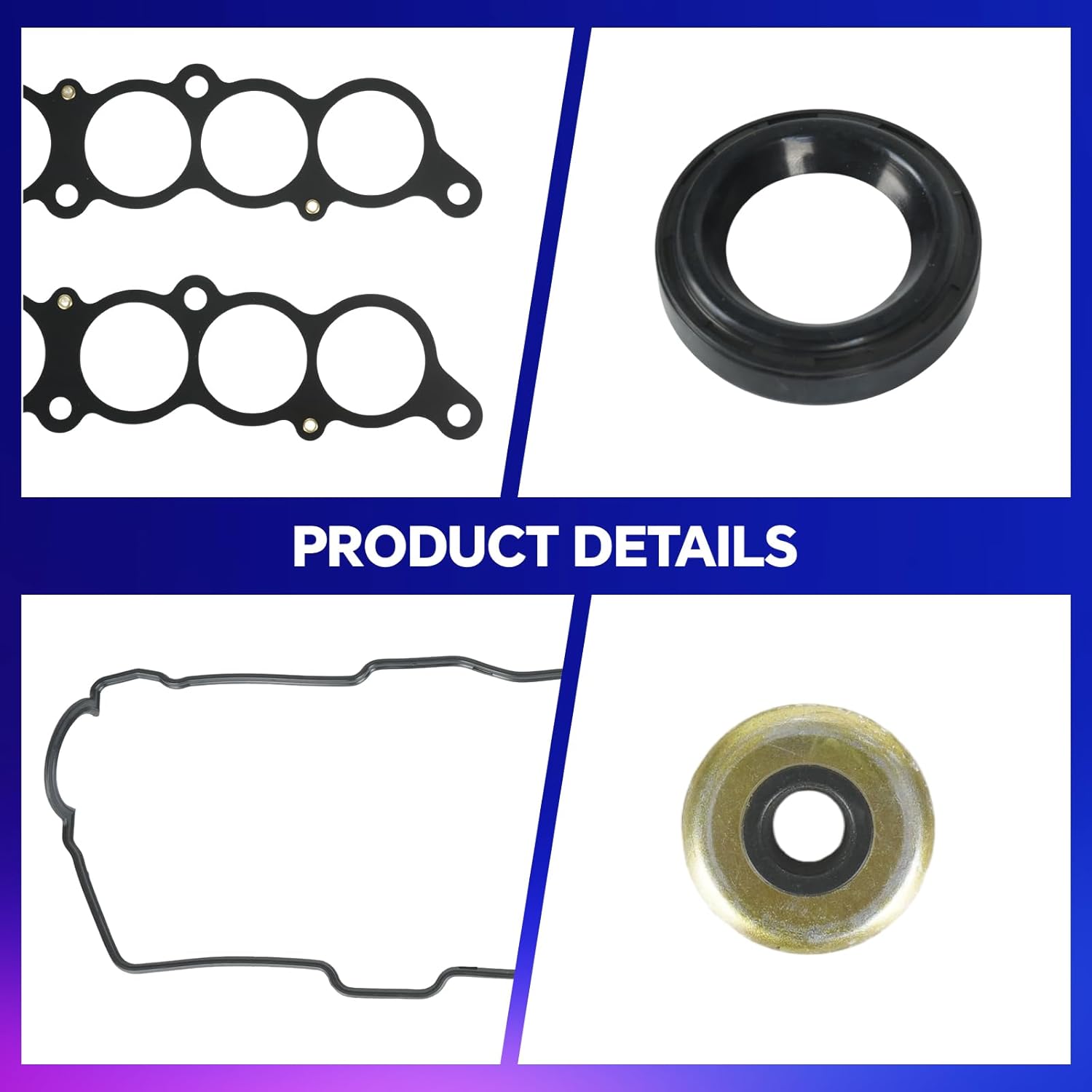 VS50422R Engine Valve Cover Gasket & Fuel Injection Plenum Gasket MS95899 for LEXUS ES300, for Toyota 4runner Camry T100 Tacoma Tundra 1995 1996 1997 1998 1999 2000 2001 2002 2003 2004 3.4 L 5VZFE.