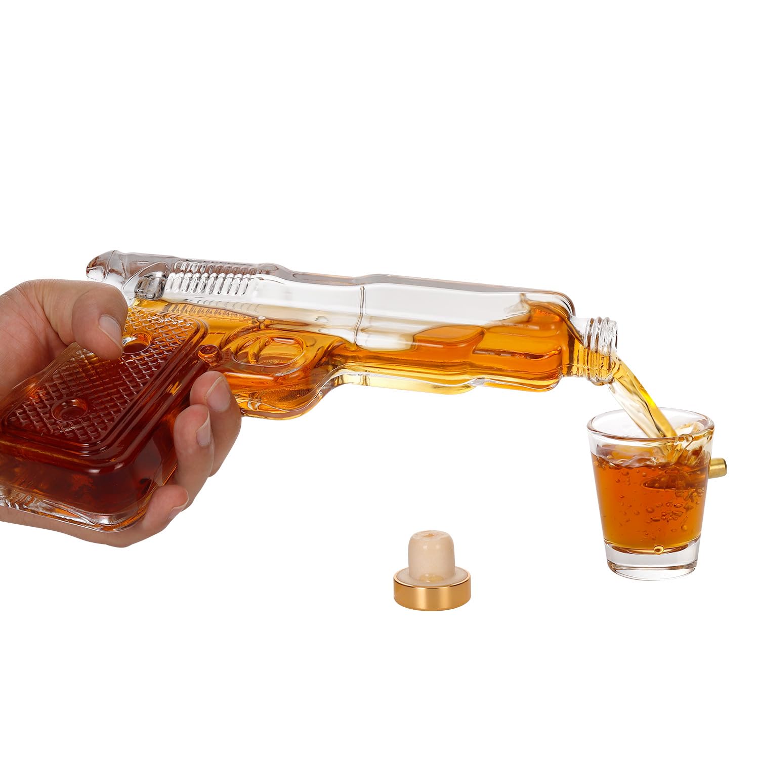 Conjuntos de jarras de whisky, juego de jarras de licor con 2 vasos y abrebotellas en forma de llave, idea de regalo de cumpleaños única para hombre, papá, cumpleaños genial, regalo