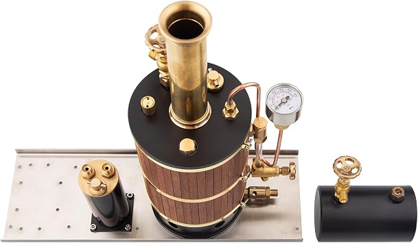 Steam Engine Model, Vertical Boiler Steam Boiler Model for Ship Steam Engine Model, Physical Science Engine Model Kit for Adults and Teens