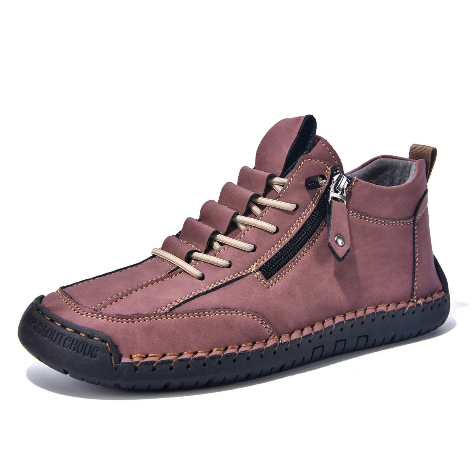 Generisch Buty do stroju ludowego, ślubne, do stroju bawarskiego, buty rekreacyjne dla mężczyzn, z bocznym zamkiem błyskawicznym, sznurowane, do noszenia na co dzień, do całorocznego komfortu