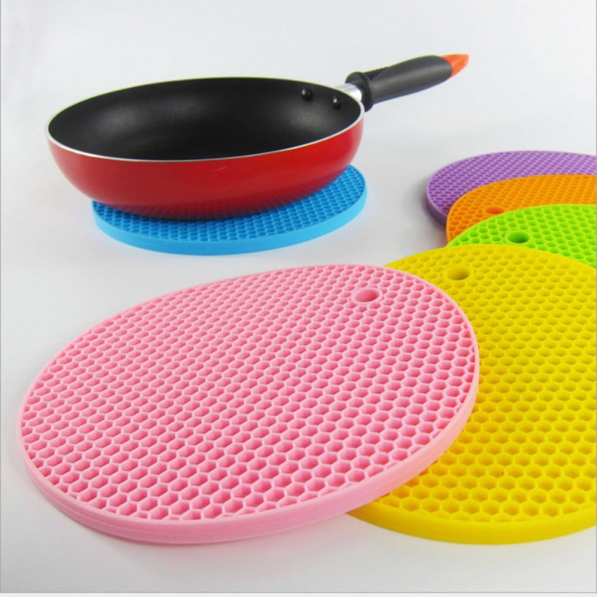 Honeycomb Silicone Heat Resistant Mat for Pots Pans and Bowls