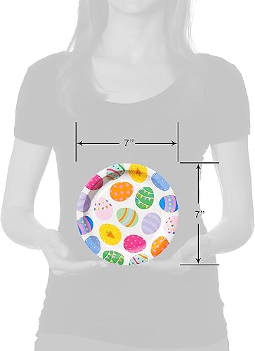 Miniatura 8 de American Greetings Platos llanos de papel de 36 unidades, suministros para fiesta de Pascua