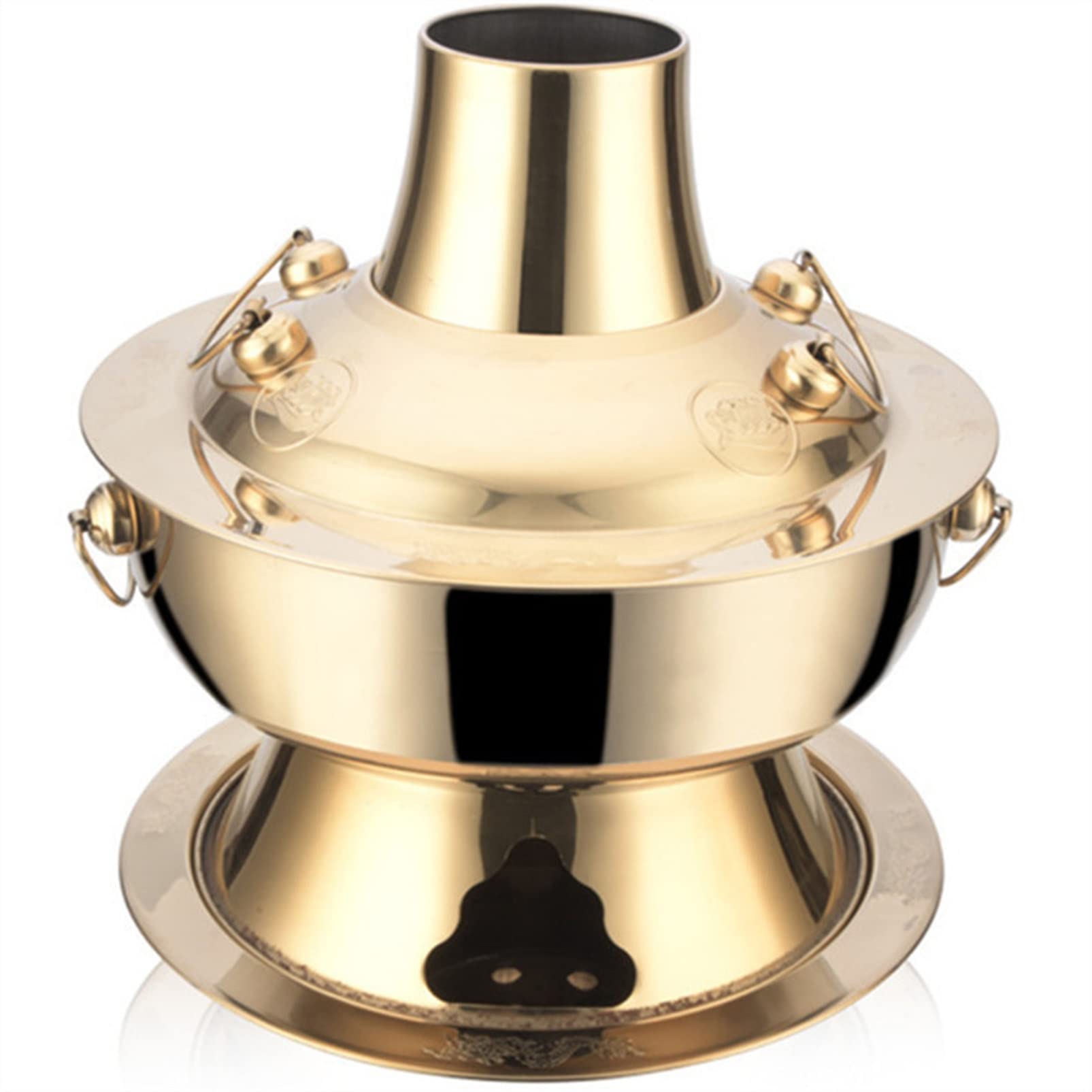Pot Vintage Shabu, Hotpot na węgiel drzewny, tradycyjny węgiel miedziany Hotpo chińskie fondue na zewnątrz naczynia kuchenne piec piknikowy, przenośna patelnia Shabu Shabu, kreatywna zupa