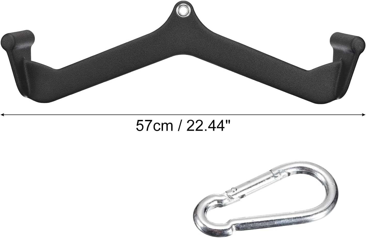 uxcell LAT Pull Down Bar, Gym Fitness Pulldown T-bar V-bar for Rowing Cable Machine Attachment, Back Tricep Strength Training Middle Outside Handle