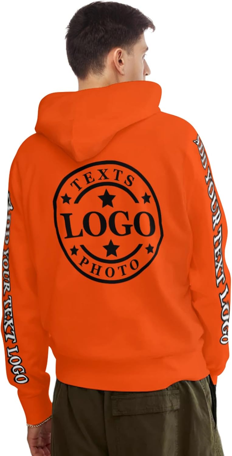 Custom Hoodies For Men - Custom Hoodie Personalized Hoodies With Personalized Text Logo Photo Image - Front&Back Design - Image 4