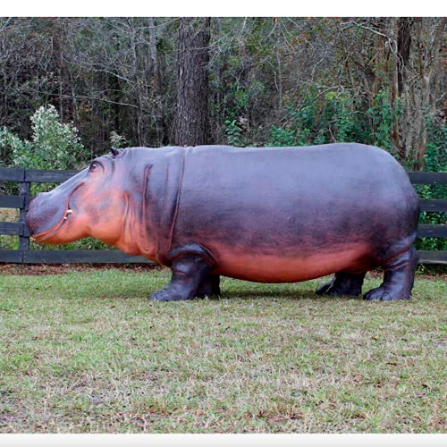 Estatua de hipopótamo a tamaño real de 116 pulgadas