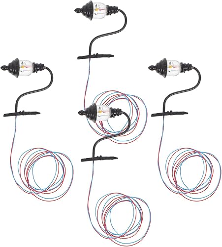 Miniatura 1 de DOITOOL Luces de pared para casa de muñecas, 4 apliques de casa de muñecas, a escala 187, lámparas de pared en miniatura, modelos de lámpara de