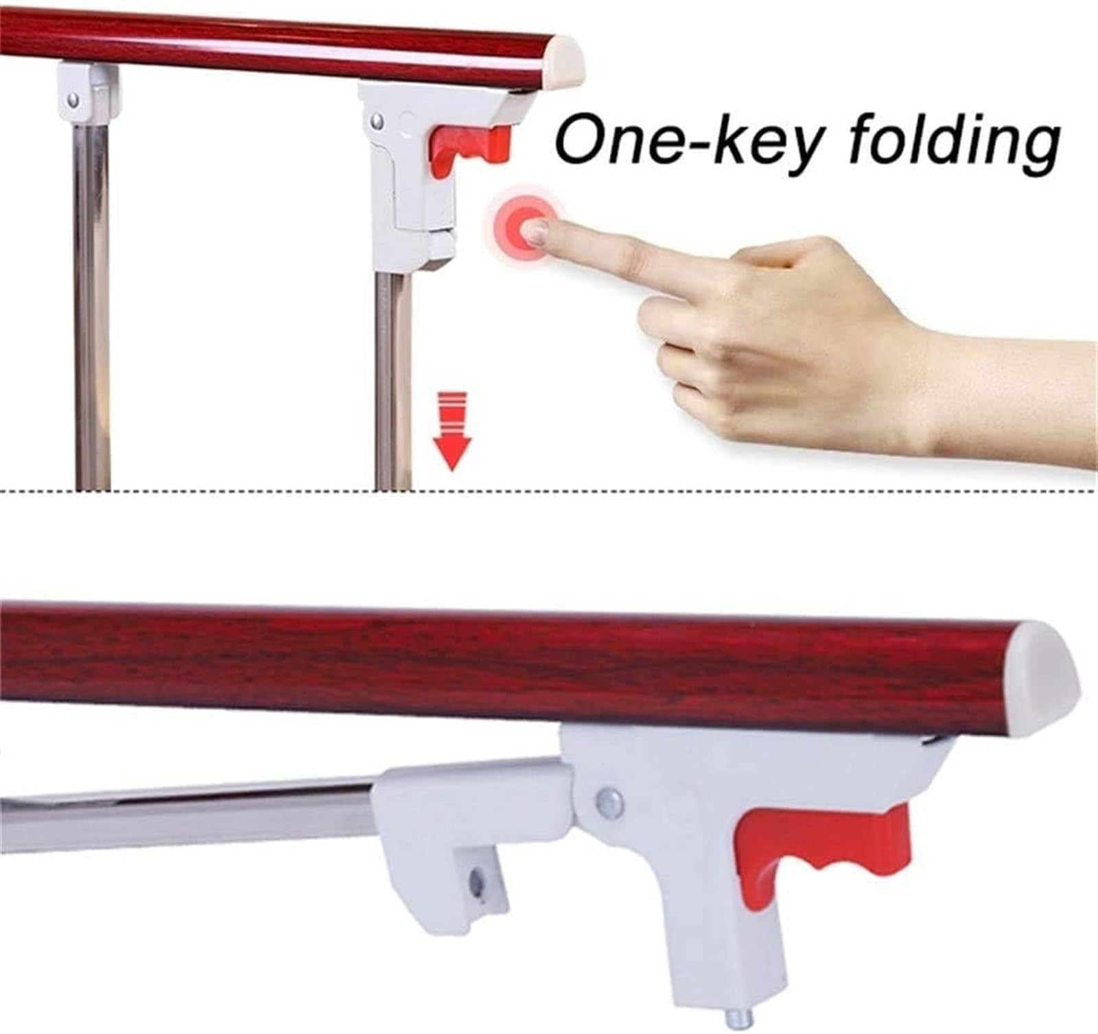 Sponda Letto for Anziani 70 * 40 cm, sponda Letto Pieghevole in Modo Sicuro, bracciolo avanzato ausiliario Regolabile sul Comodino (Color : A)