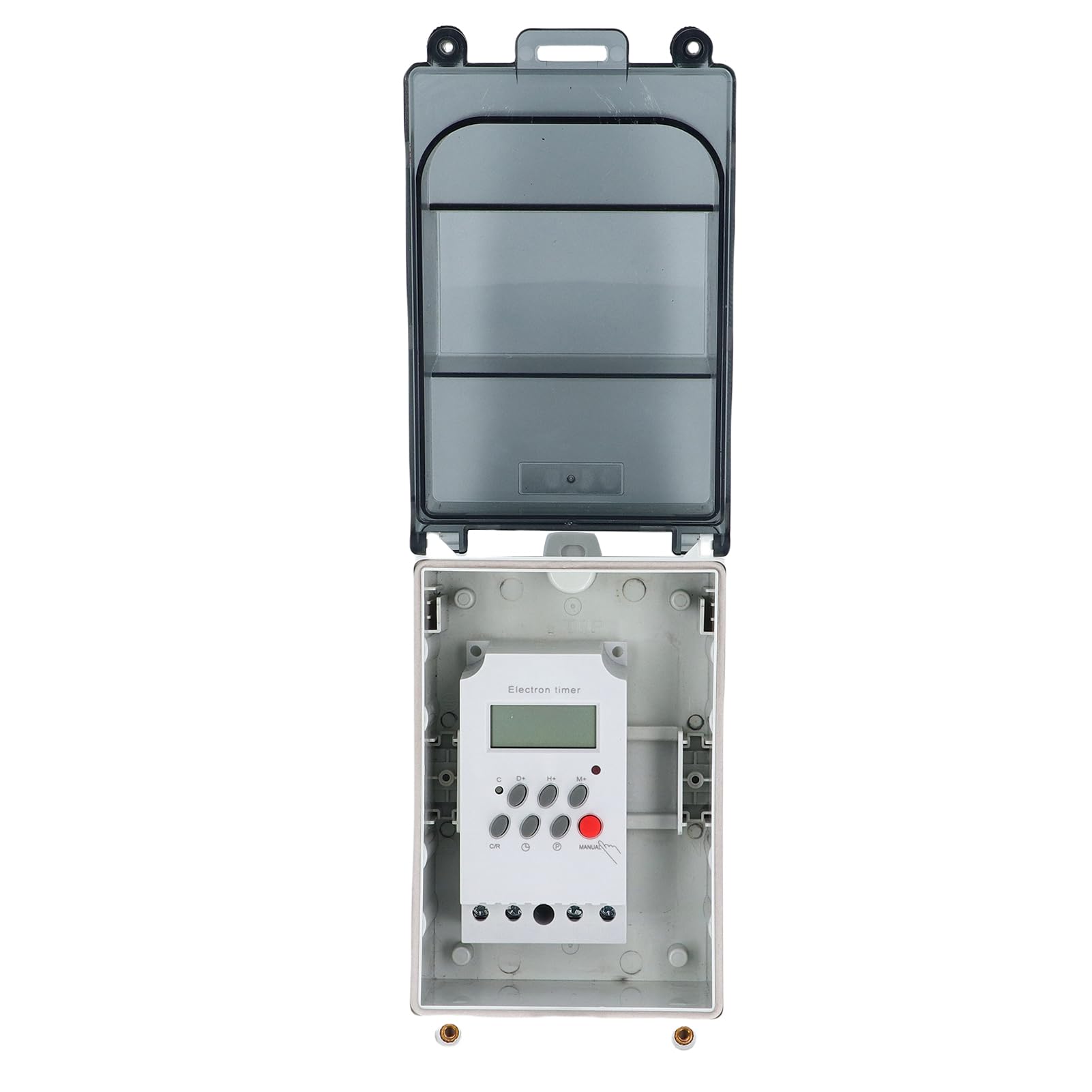 Pyhodi Poolpumpen -Timer, Digitaler Timerschalter, 7 -Tage -28 -Off -Programme, 2 Steckdosen, IP67 Wasserdicht, Eingebaut
