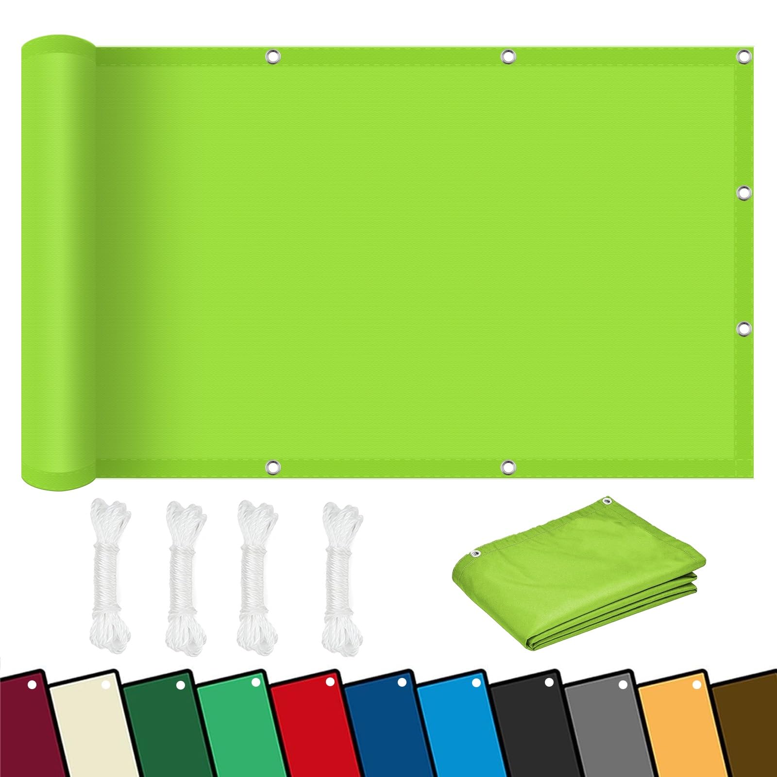 Toile ombrage rectangulaire anti 98% UV et vent avec oeillets de fixation solides