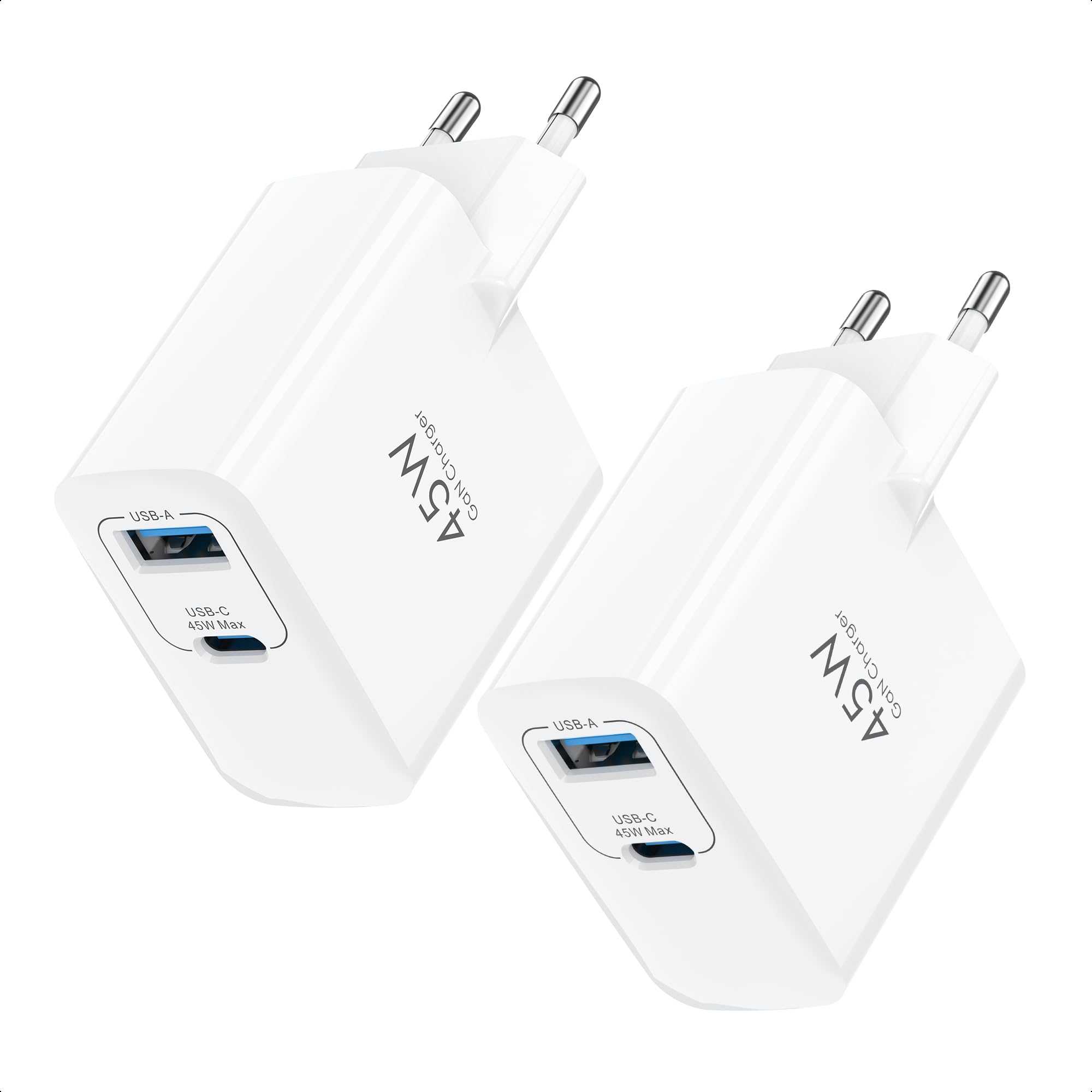 TOPADRE USB C Ladegerät 45W, 2 Port Schnellladegerät