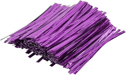 Vista 2 de Restaurantware Bag Tek - Lazos giratorios de 4 pulgadas para bolsas de golosinas, 500 lazos duraderos para bolsas de café, alambre de metal flexible