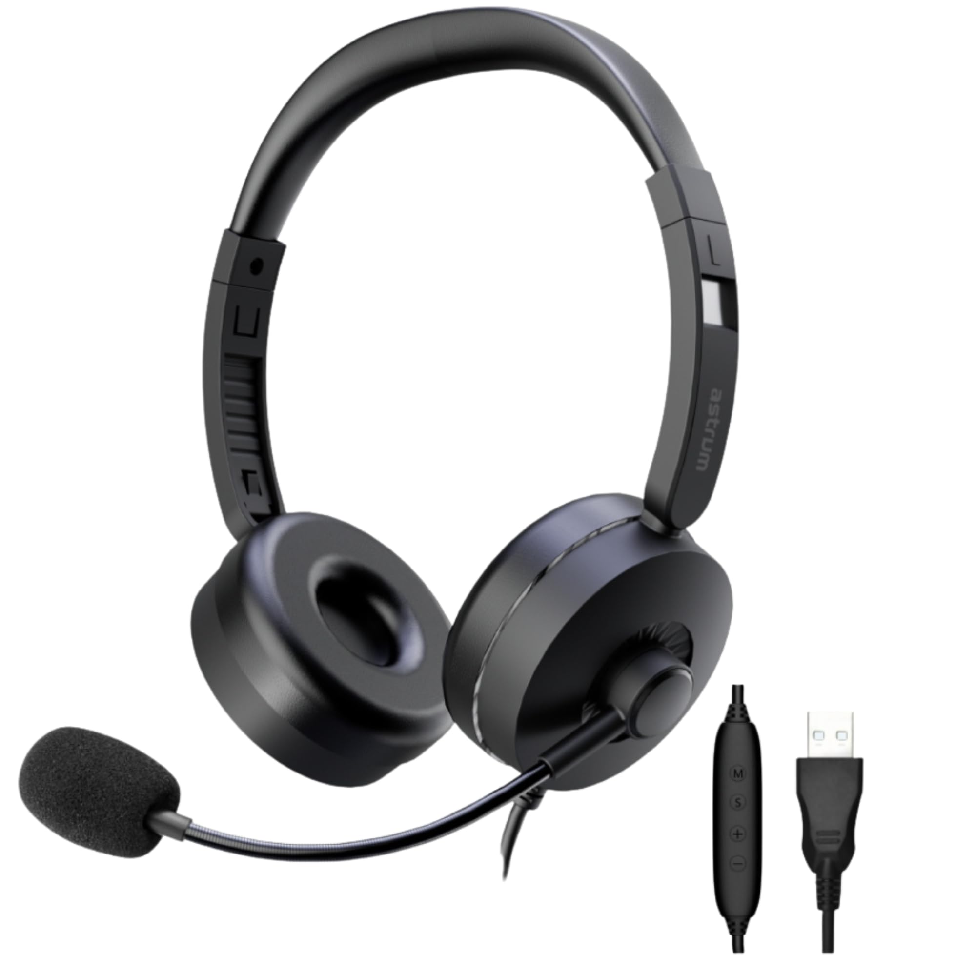 HU660 USB Headset with 270 Degree Noise-Cancellation Rotating mic, in-Wire Remote Control, Plug & Play, 2.1m Cable Length, Dual Side fit, Soft Cushion earpads, Lightweight, Comfortable-image-8
