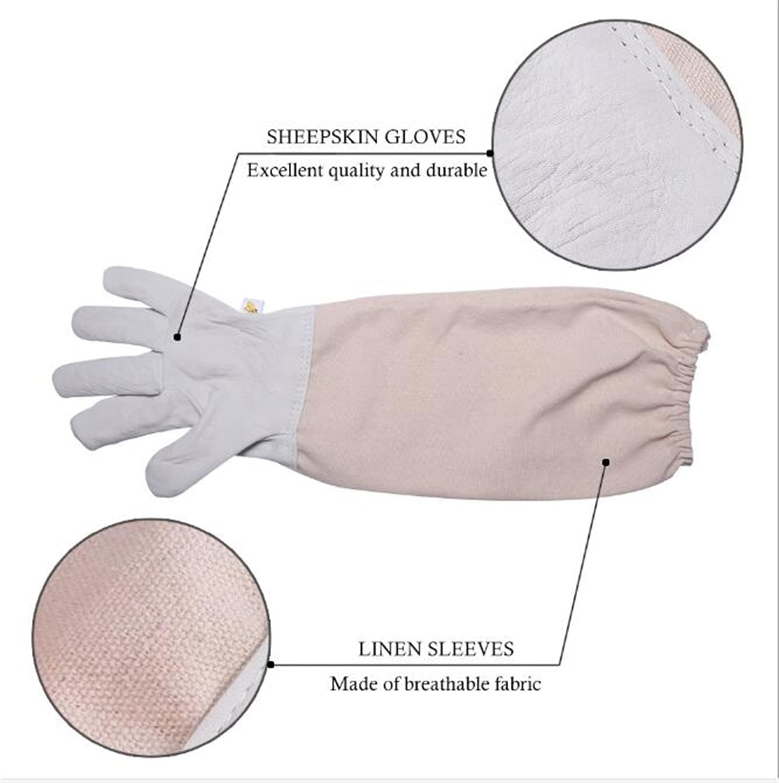 JUNMIN Anti-Bee Vestito Anti-Bee Suit Cappello J-a Forma di Raschietto Ape Spazzola di Pecora Strumento di apreca