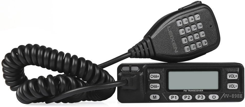 LEIXEN VV-898E Dual Band Car Radio Two Way Radio, 5W/10W/25W, 2.5K Step Mobile Transceiver Amateur Ham Radio, with Programming Cable + Car Charger, Black