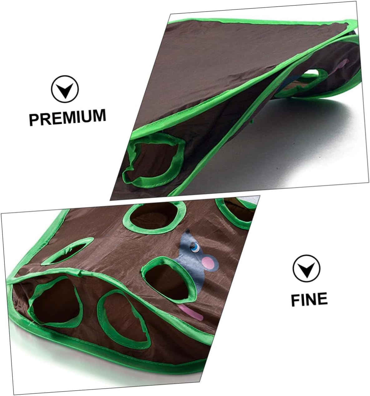 Cat Tunnel with Nine Holes and Interactive Mouse Bell Ball Creative Pet Tunnel Plaything for Indoor Cats Sturdy Pet Supplies and Entertainment