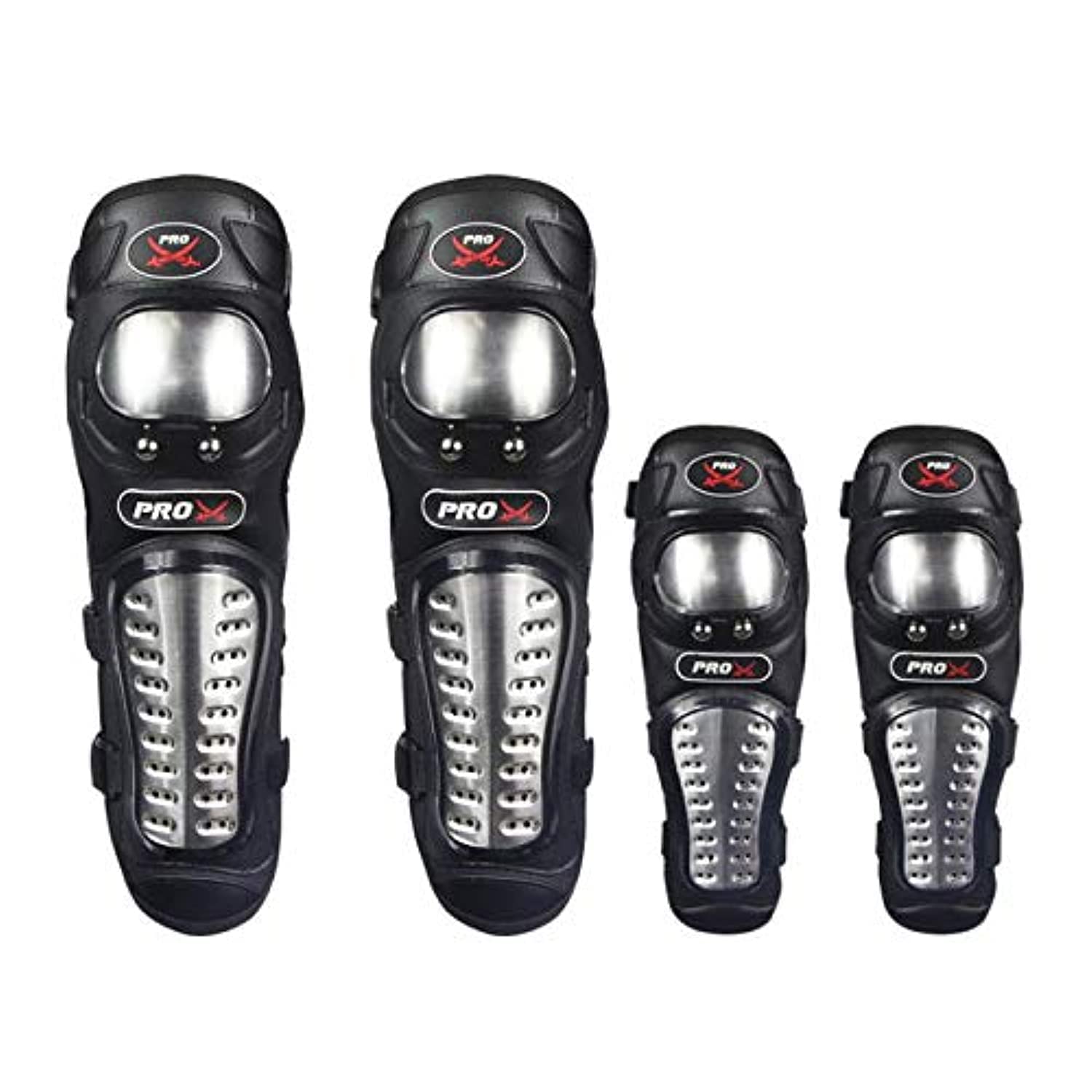 Rag&Sak Elbow Knee Pad Set 4Pcs Breathable Waterproof Elastic Knee Pads+Elbow Warm and anti-scratch Shin Guards Protector for Pro Biker Motorcycle Running Cycling Football Basketball Skating Sports