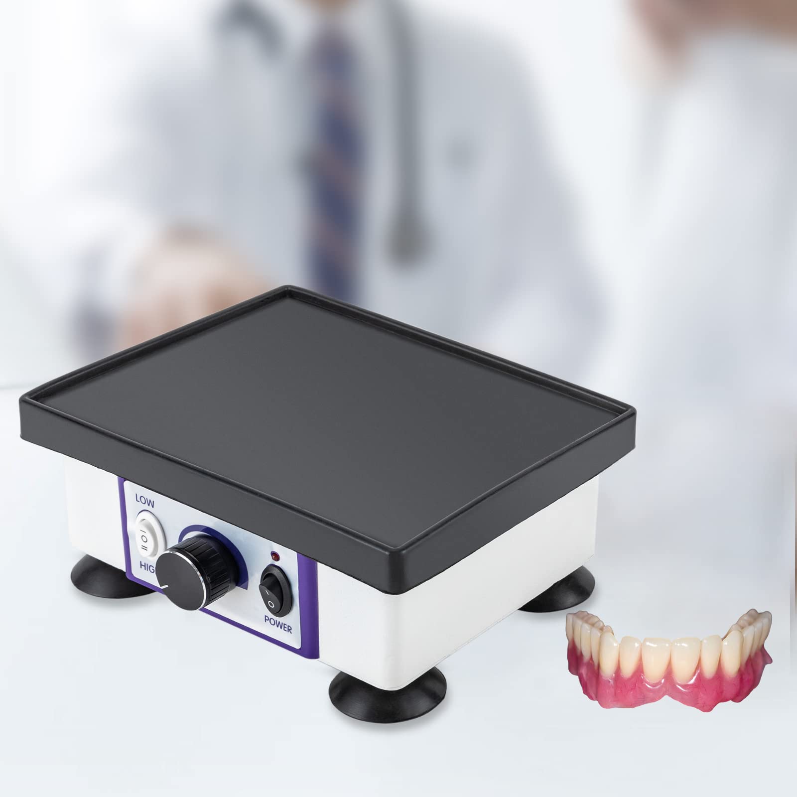 Oscillatore Dentale, Agitatore per Gesso Dentale, Piatto Vibrante Oscillatore, Vibratore Rettangolare Shaker 220V 120W, Attrezzatura per Laboratorio Dentale per Dentisti e Cliniche Dentali