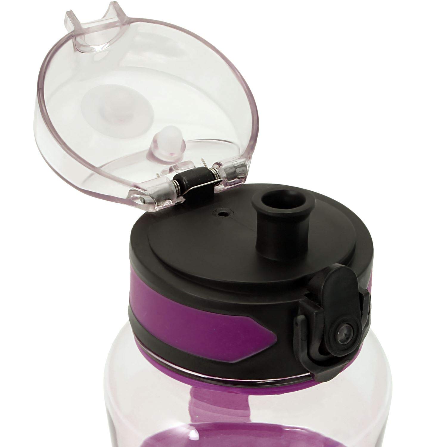 CampTeck U4276 1 Litro 1000ml Frutta Acqua Bottiglia Infusioni Borraccia Infusore (Plastica Tritan Senza BPA) con Coperchio a Prova di Perdite - Nero