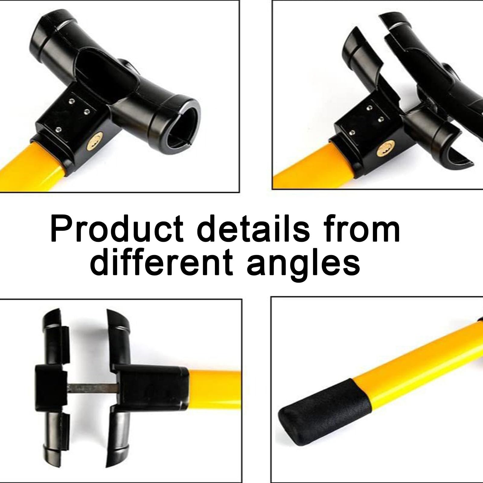 Barre Bloque Volant pour La Voiture avec 2 Clés, Compatible avec Foxtron Model C Model B, Canne Antivol Haute Visibilité Dispositifs de Verrouillage, Type B