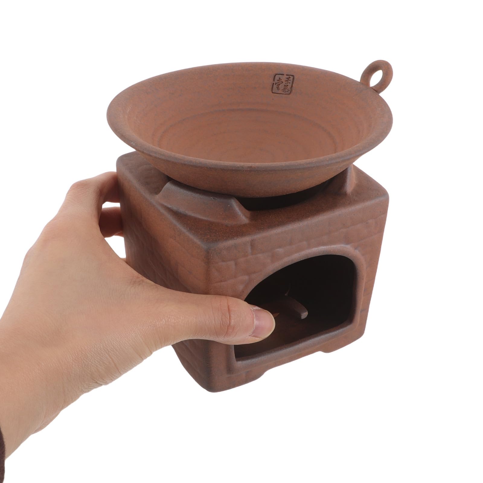 DECHOUS Calentador de Té de Arcilla para Tetera Tostador de Té Base Estilo Japonés Control Preciso de Temperatura Hecho a Mano y Tetera Restaurante