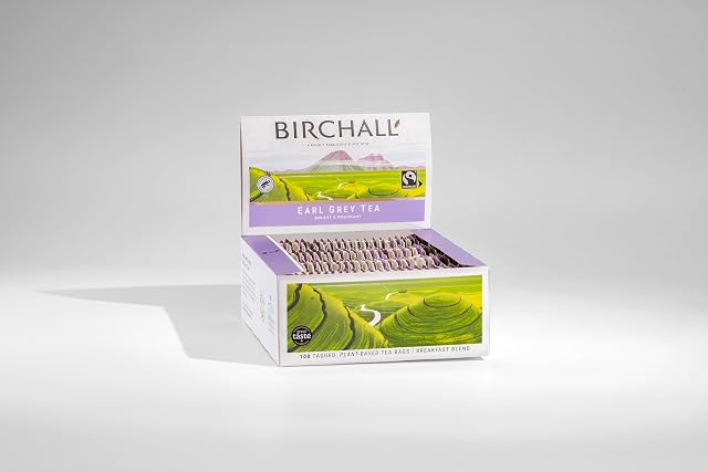 Birchall Tea | Earl Grey Tea | Black Tea | 1 Pack of 100 Plant-Based Tagged Tea Bags