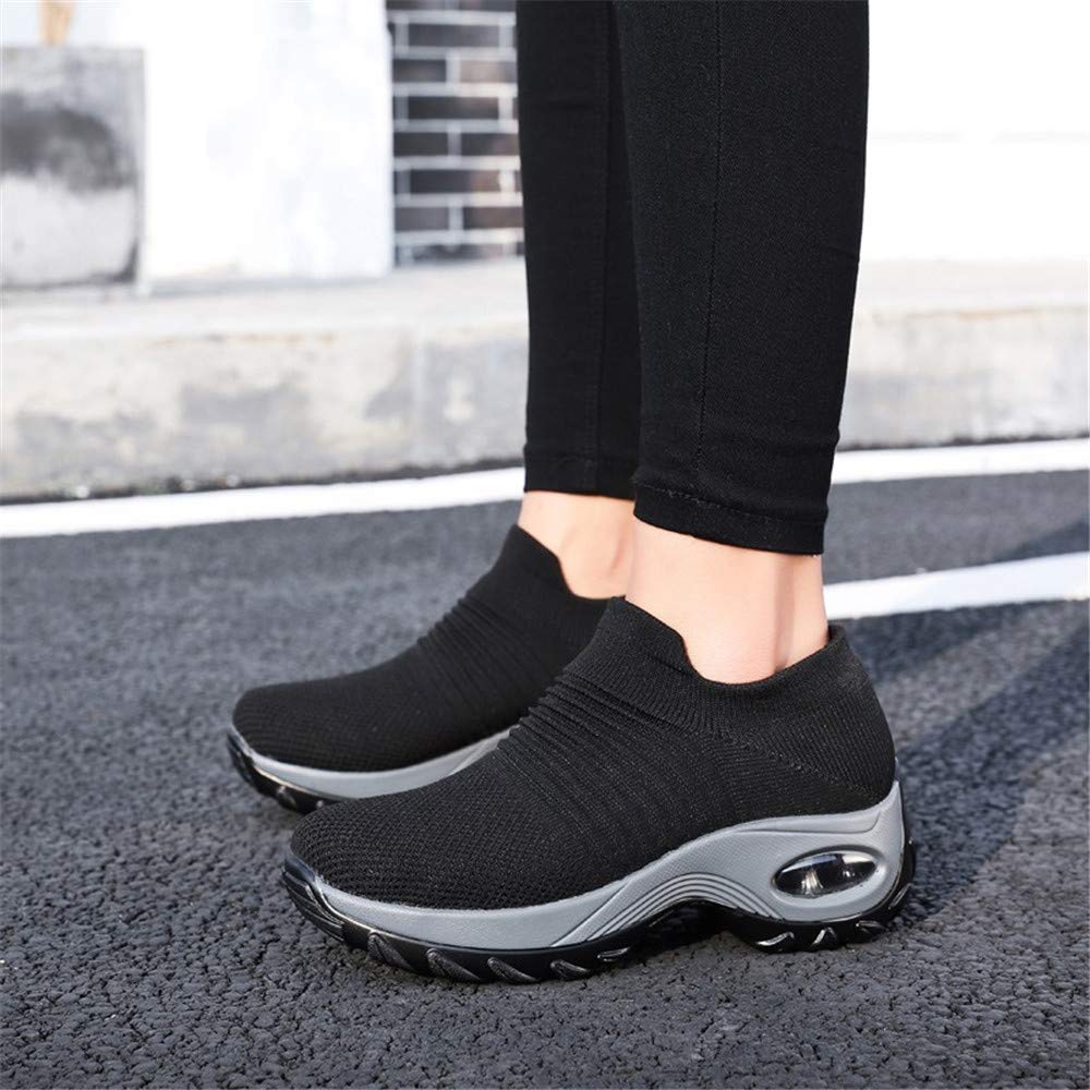 Hitmars Scarpe Ginnastica Donna Sneakers Running Camminata Corsa Basse Tennis Air Traspiranti Sportive Gym Fitness Casual Comode Nero Blu Rosa Cachi Bianca Taglia 35-44