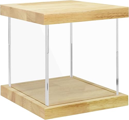 Miniatura 6 de BenchPro Vitrina de acrílico transparente para coleccionables, soporte de exhibición de cubos, a prueba de polvo, vitrina de protección para figuras