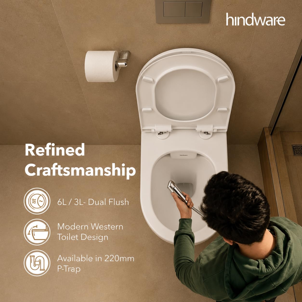 Hindware Fabio Neo Toilet - Wall Hung Ceramic -6
