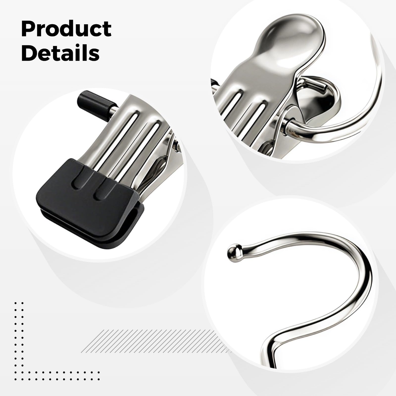 20er-Pack Schwarze Metall-Hosenbügel, verstellbare Clips aus Edelstahl für den Kleiderschrank, für Leggings, Röcke und mehr, platzsparender Organizer für ordentliche Aufbewahrung